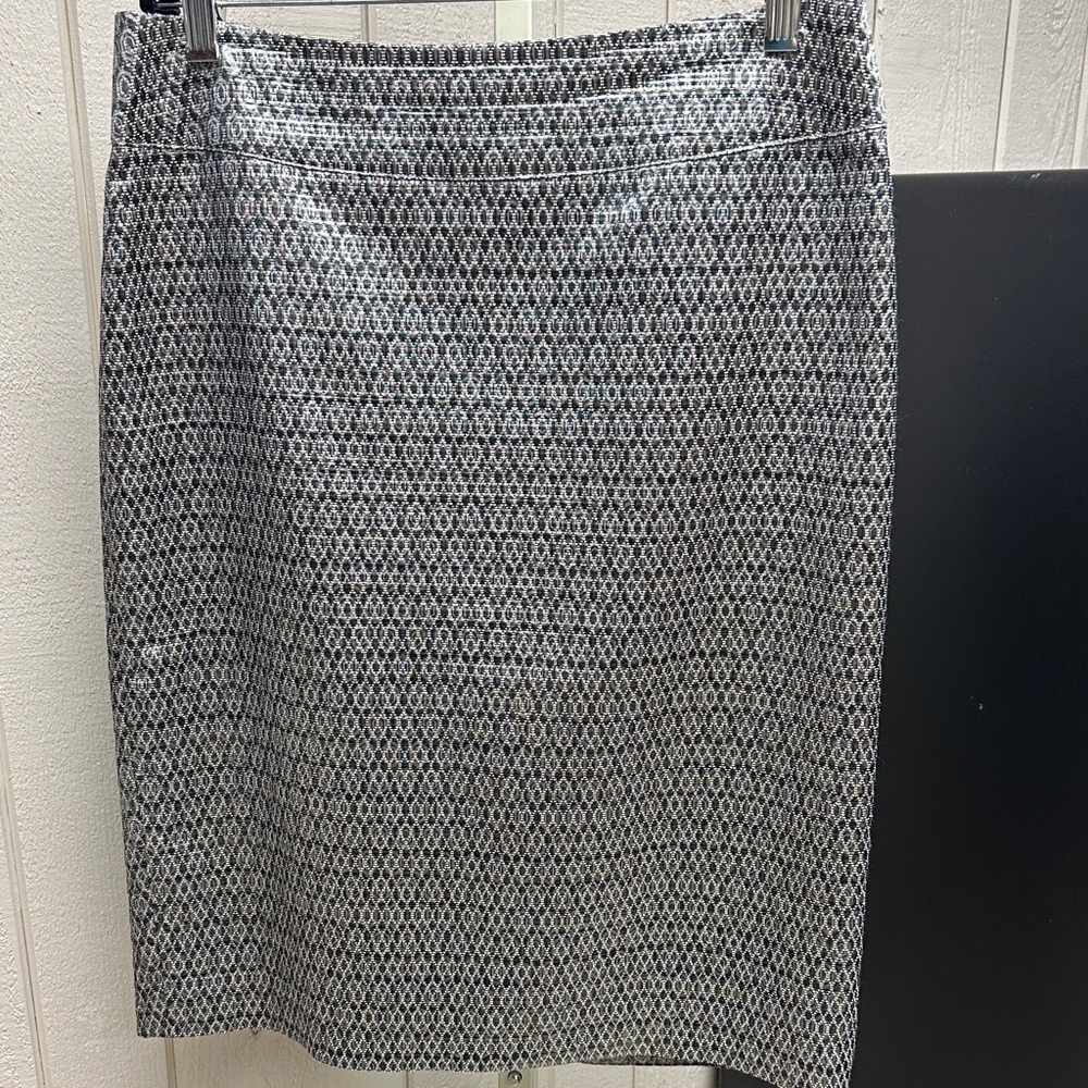 Charter Club shimmery silver/grey Geometric Pencil Skirt